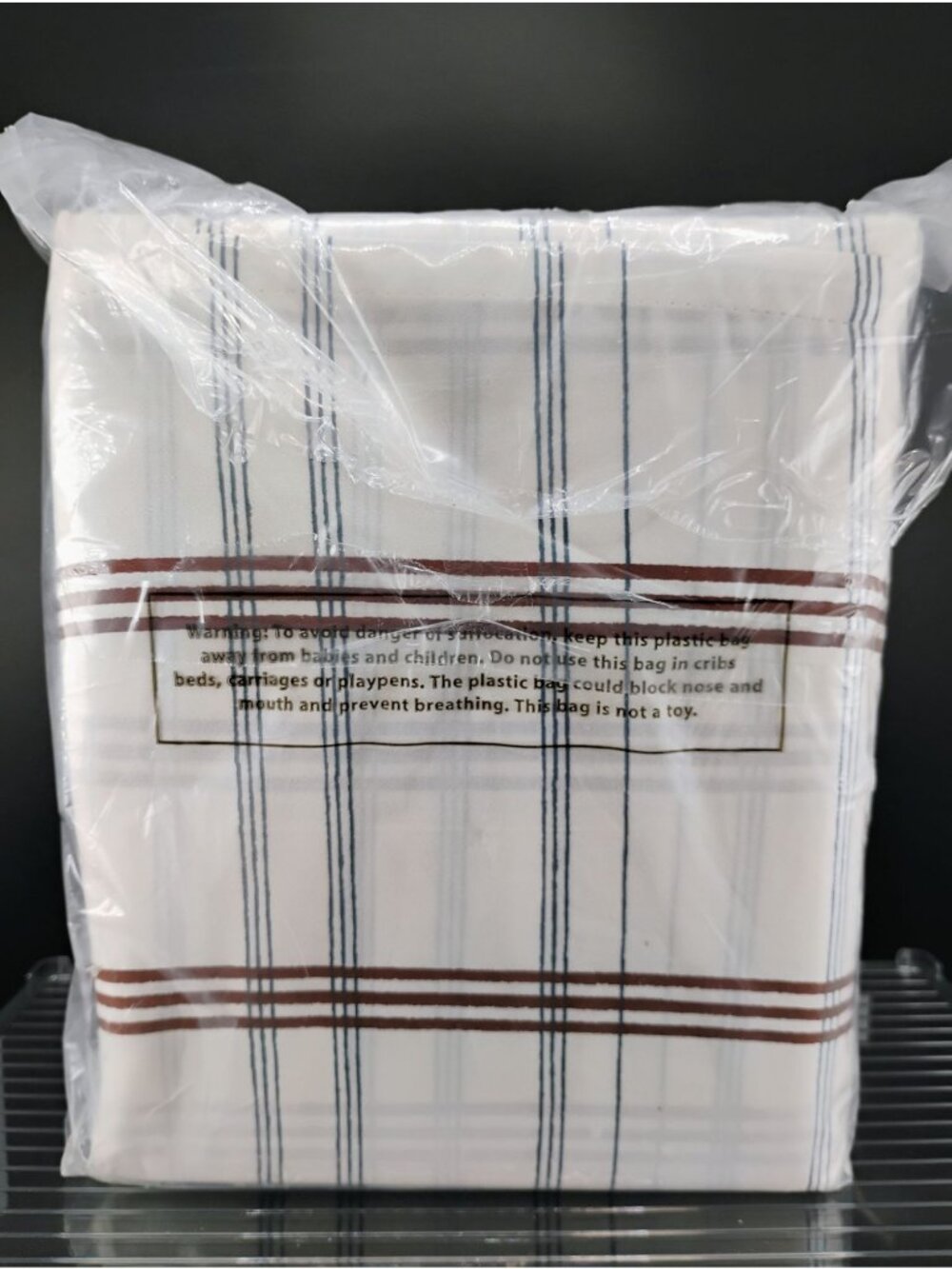 TwinXL Plaid Sheet Set With Flat & Fitted Sheets + Pillowcase - Picture 2 of 7